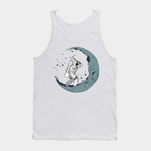 Astronaut moon digger Tank Top